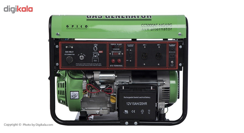 موتور برق اتوماتیک گازسوز گرین پاور مدل CC5000AT-NG-LPG