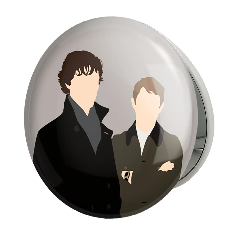 آینه جیبی خندالو طرح شرلوک هولمز Sherlock Holmes مدل تاشو کد 10168 