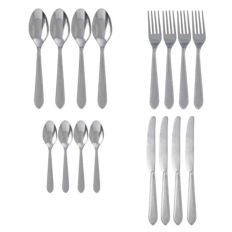 سرویس قاشق، چنگال و کارد 16 پارچه ایکیا  4 نفره مدل IDENTITET کد 004.530.58