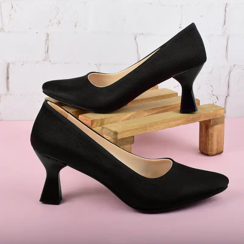 کفش زنانه مورتی مدل  ایزابلا ساتن کبریتی ALL .BK.2980