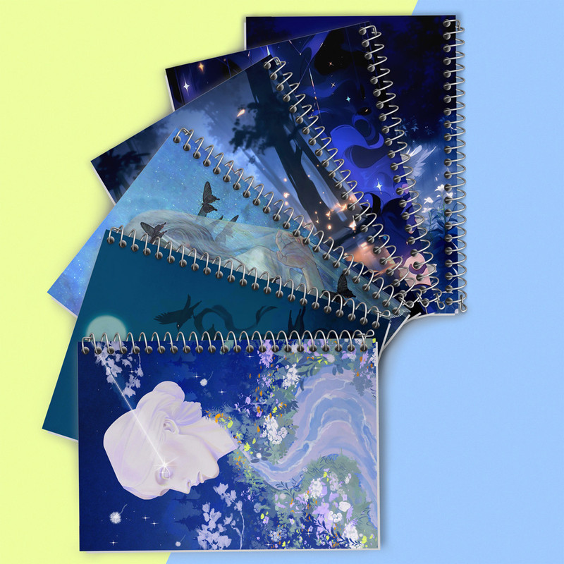 دفتر مشق 100 برگ خندالو طرح دخترانه کد 975 مجموعه 6 عددی