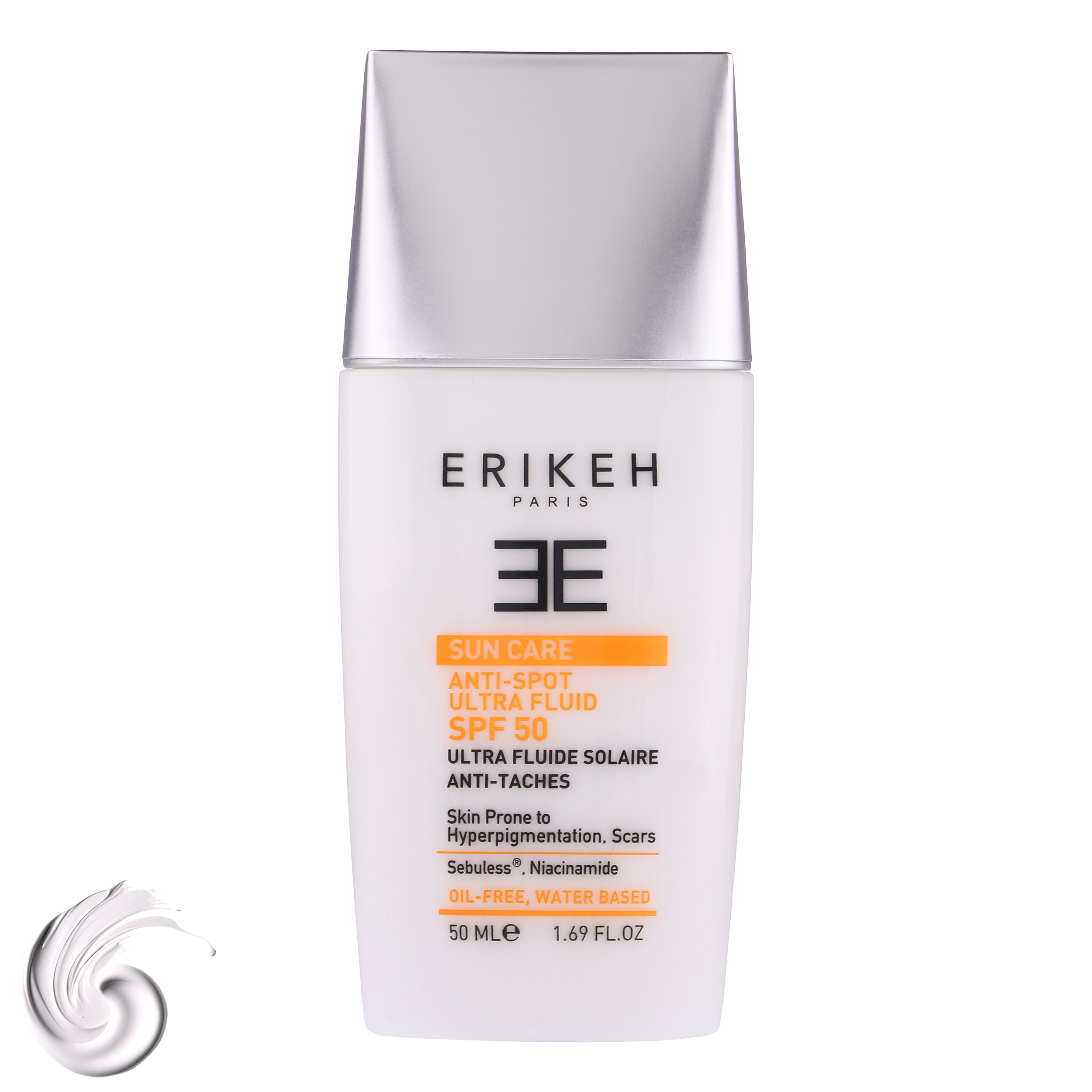 کرم ضد آفتاب بدون رنگ اریکه SPF50 مدل Anti-Spot ‌محافظ UVA،UVB مناسب انواع پوست حجم 50 میلی‌لیتر