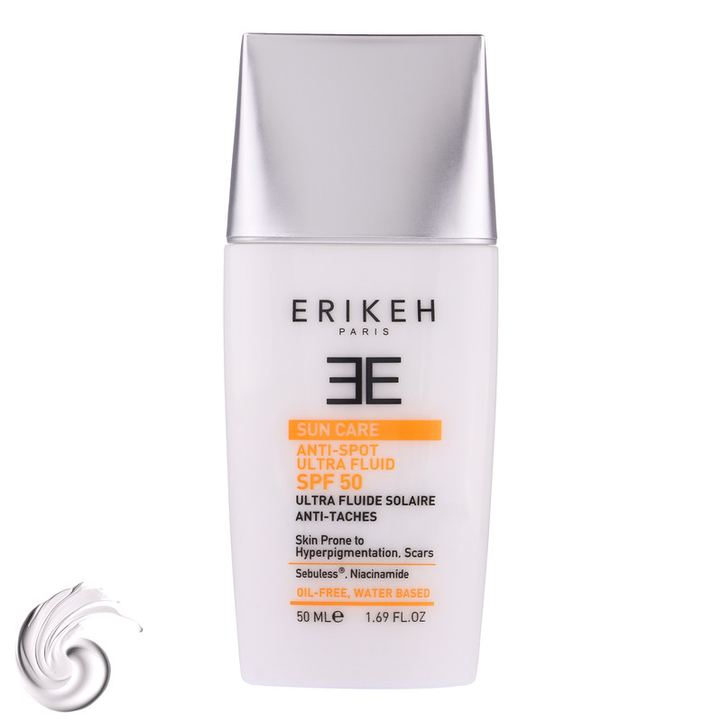 کرم ضد آفتاب بدون رنگ اریکه SPF50 مدل Anti-Spot محافظ UVA،UVB مناسب انواع پوست حجم 50 میلی لیتر