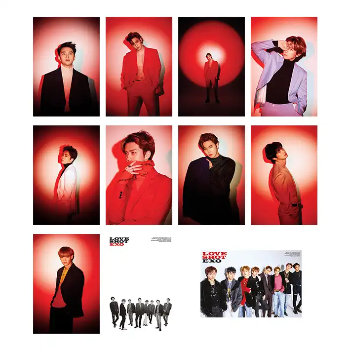 آویز تزیینی آبنبات رنگی طرح آلبوم EXO - Love shot کد PAK006 مجموعه 29 عددی