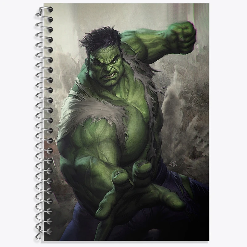 دفتر زبان 50 برگ خندالو مدل دو خط طرح هالک کد F2069