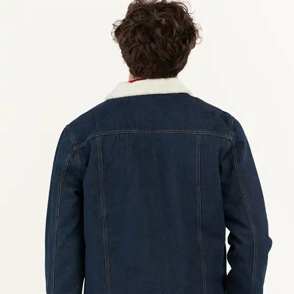 کت جین مردانه پیریمارک مدل داخل خزدار کد 84130