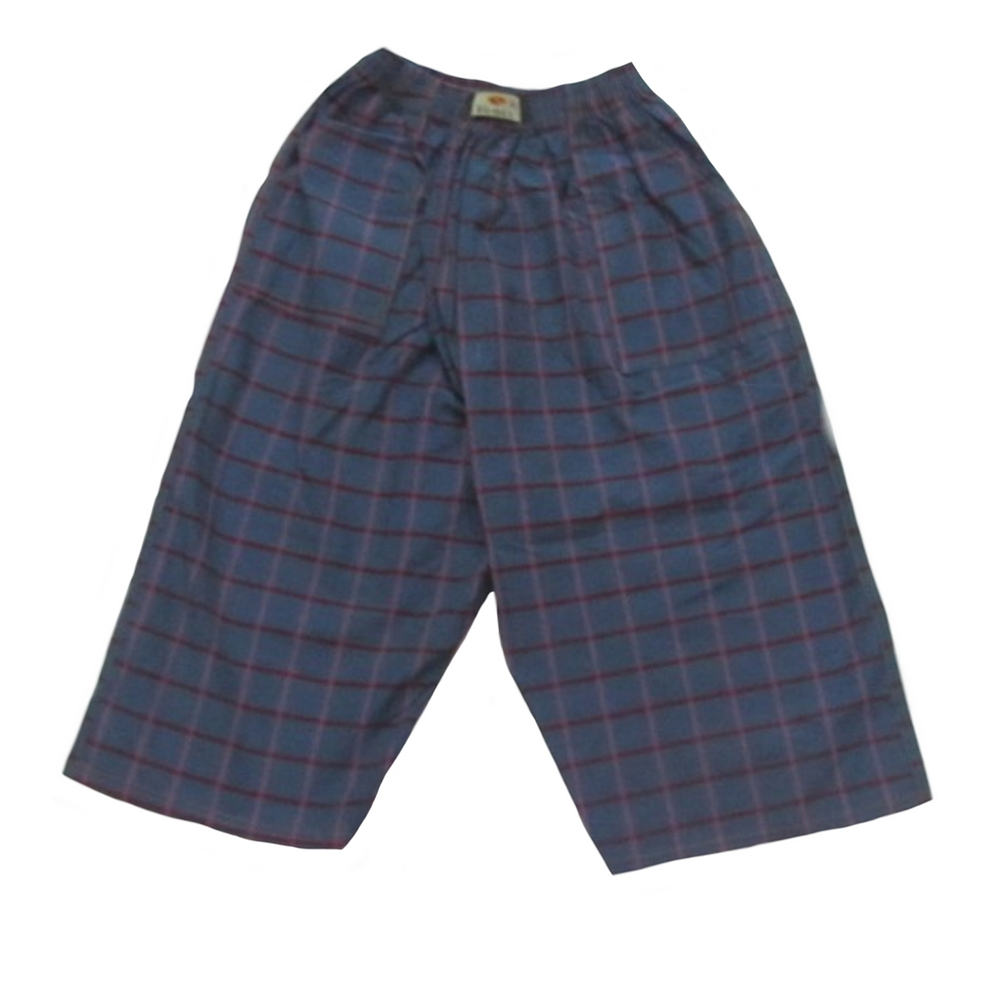 شلوارک مردانه مدل چهار خونه رنگ طوسی 