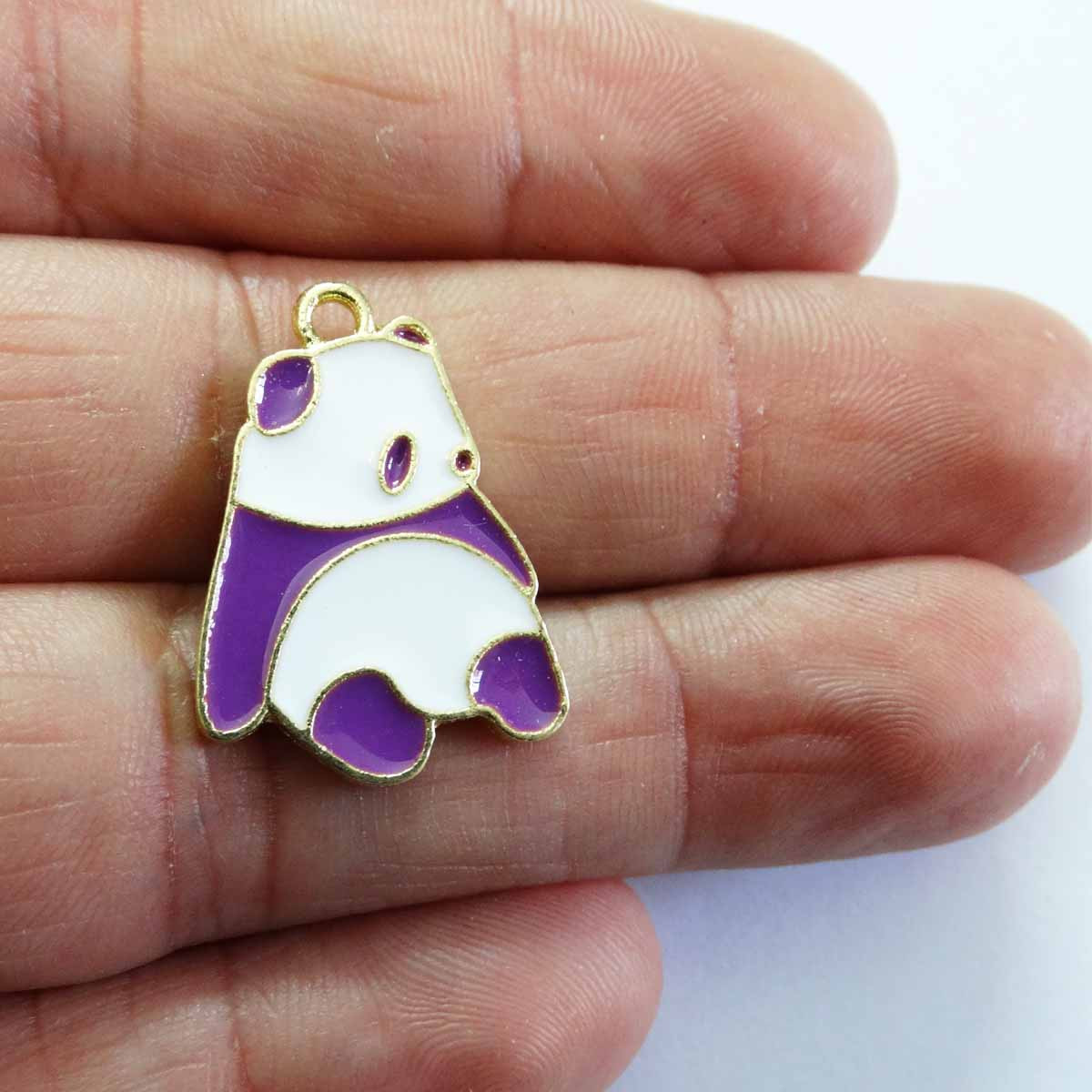 آویز گردنبند بچگانه مدل پاندا نشسته زیبا کد AG 1035