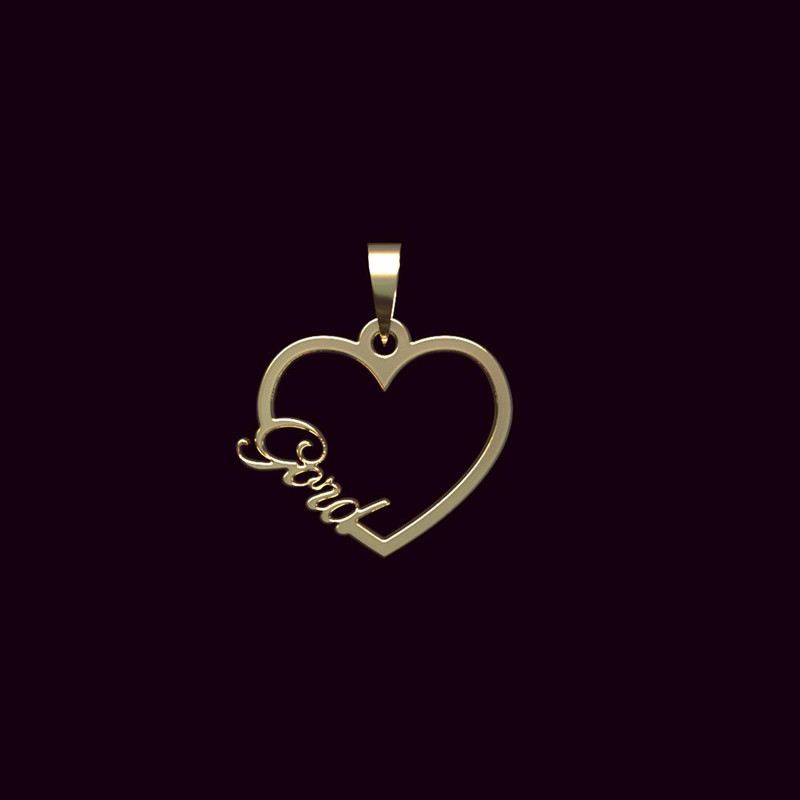 آویز گردنبند طلا 18 عیار زنانه مدوپد مدل اسم گرد gord کد PB1-10235