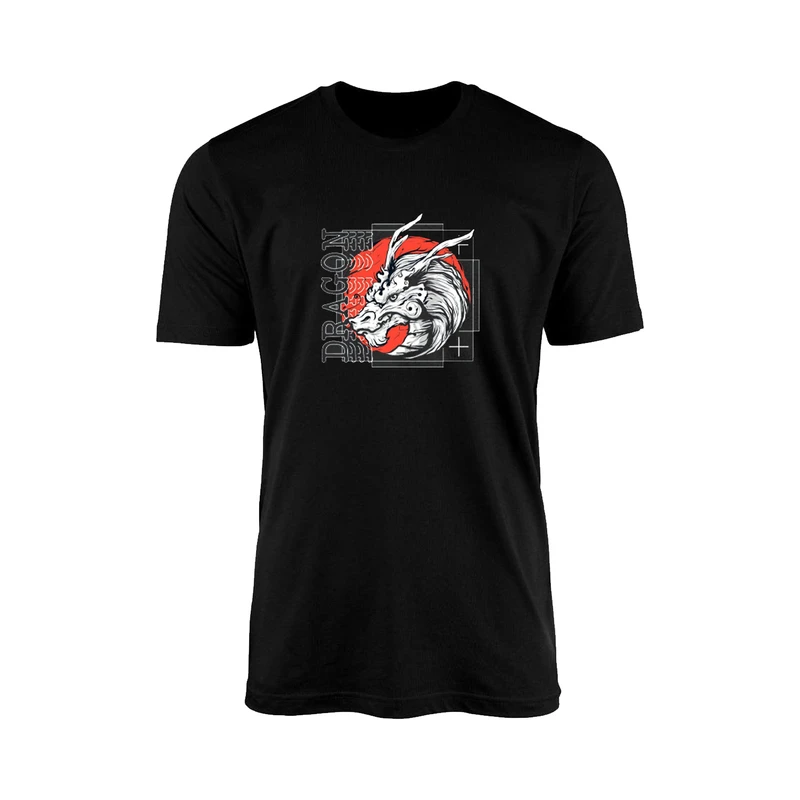 تی شرت آستین کوتاه مردانه مدل TN15 طرح دراگون