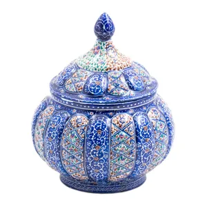 قندان میناکاری رستا طرح 6-17-102 ارتفاع 14 سانتی متر