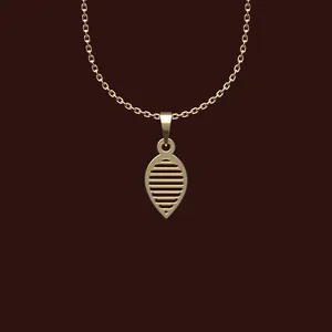 گردنبند طلا 18 عیار زنانه مدوپد مدل هندسی کد X2-1-1042