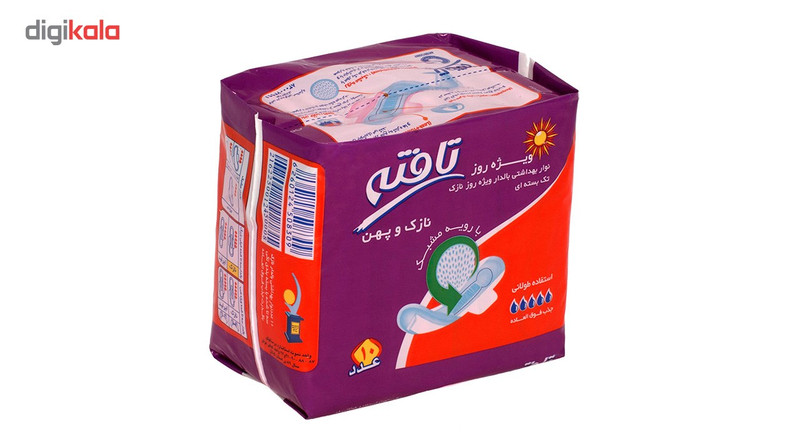 نوار بهداشتی مشبک روز تافته مدل Thin بسته 10 عددی