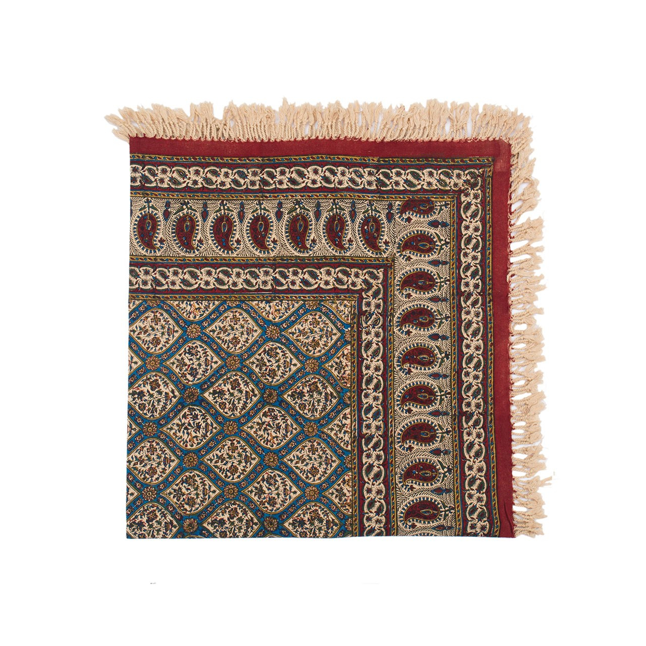 سفره قلمکار اثر زابلیان طرح 70-11-118 سایز 100 × 100 سانتی متر