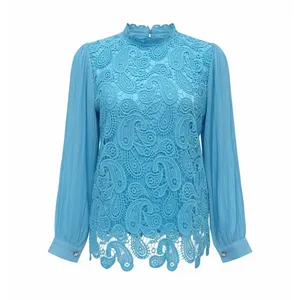 بلوز آستین بلند یقه گرد زنانه مدل 121