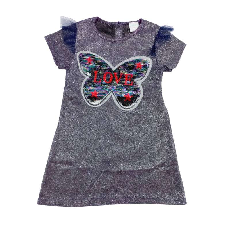 پیراهن دخترانه مدل پروانه و تور کد 11