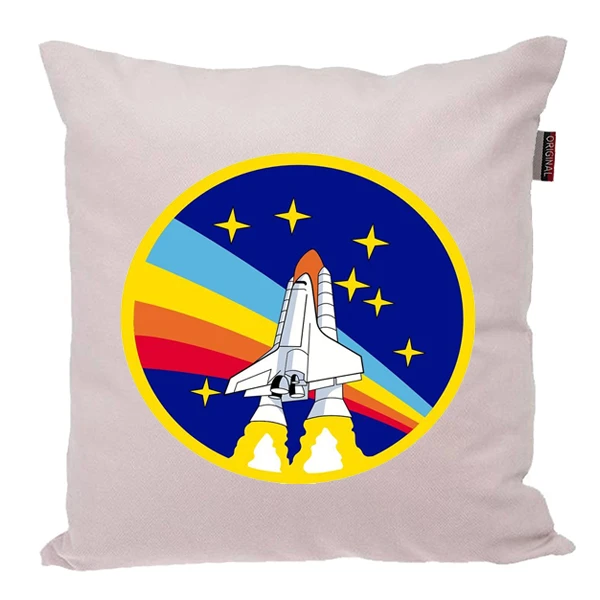 کوسن پاد آفرین مدل فضانورد سیاره منظومه شمسی موشک آدم فضایی کد PK401516 سایز 40*40 سانتی متر