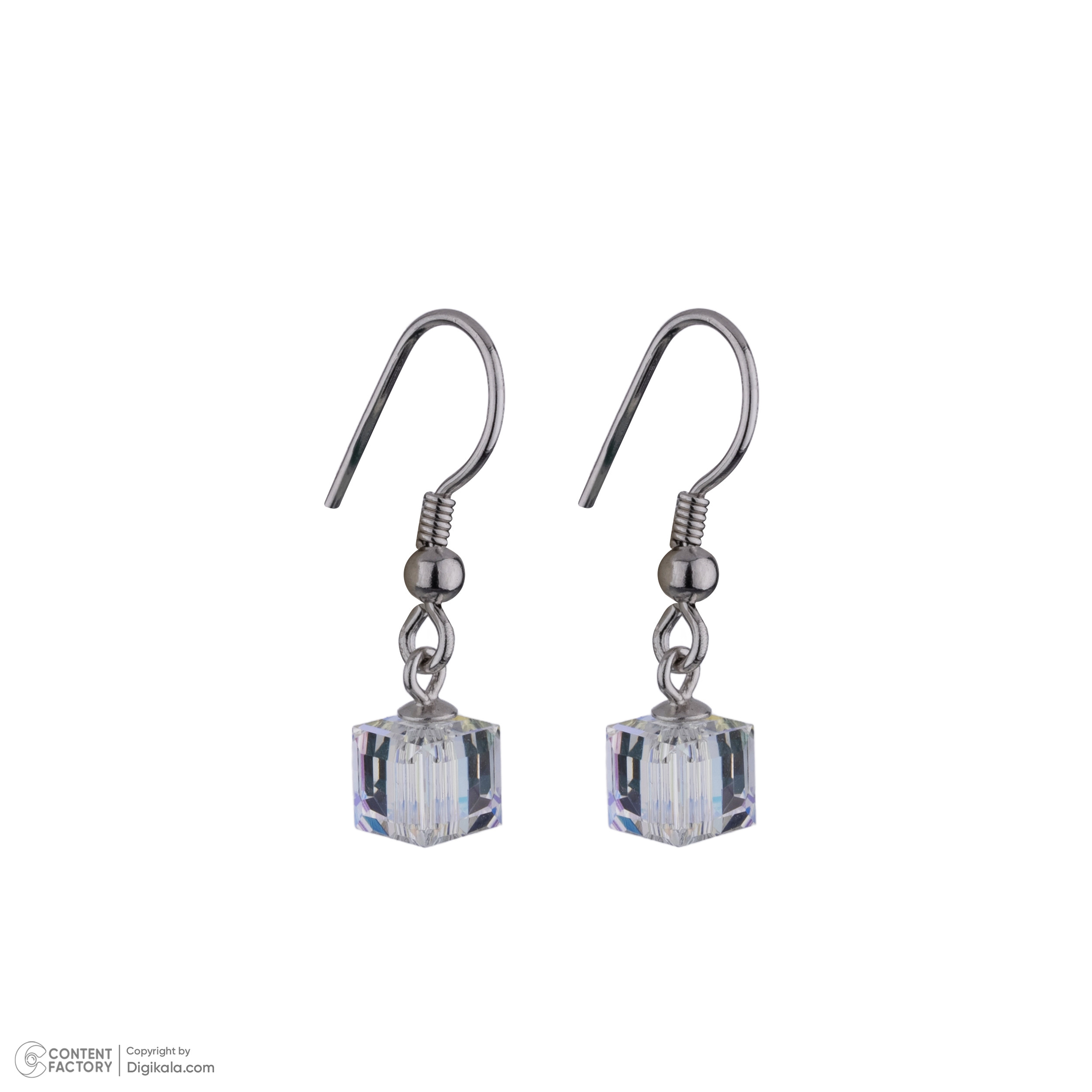 گوشواره نقره زنانه سواروسکی مدل مکعب کد 698987 گوشواره نقره زنانه سواروسکی مدل مکعب کد 698987