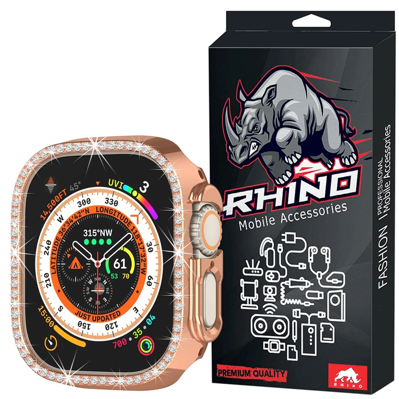 کاور راینو مدل Bumper Shine مناسب برای اپل واچ سری الترا Ultra / Ultra 2 49 میلی متری