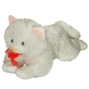 عروسک طرح گربه مدل پاپیون دار کد 779 طول 34 سانتی‌متر