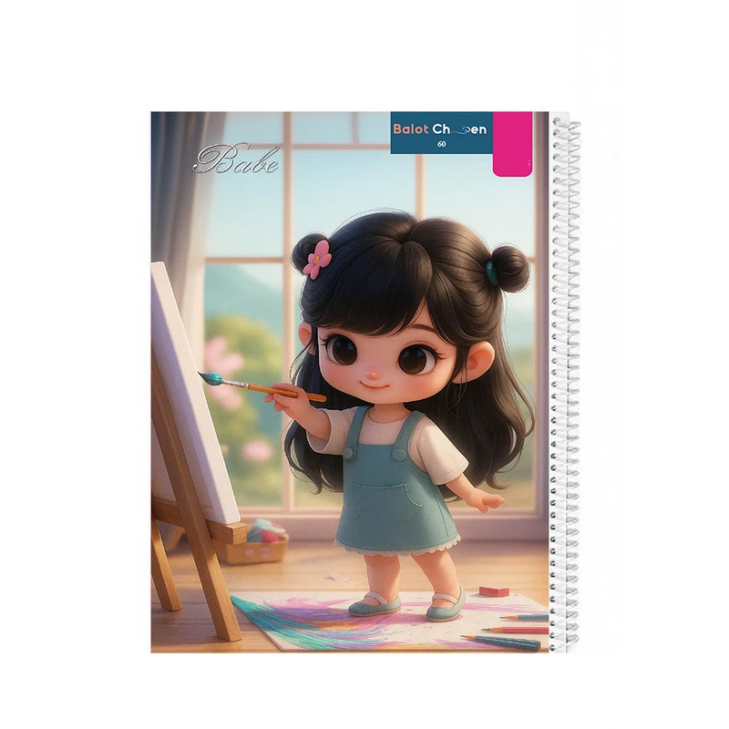 دفتر نقاشی 50 برگ  بلوط چین مدل فانتزی دخترانه کد A4-N50-F1739