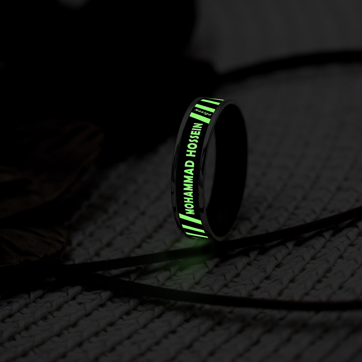 انگشتر ناکسیگو مدل شب تاب طرح محمد حسین کد RB15848 انگشتر ناکسیگو مدل شب تاب طرح محمد حسین کد RB15848