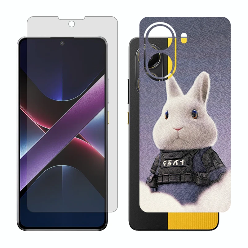 محافظ صفحه نمایش شفاف گلس مدل Together مناسب برای گوشی موبایل شیائومی Poco X7 Pro به همراه برچسب پوششی پشت گوشی