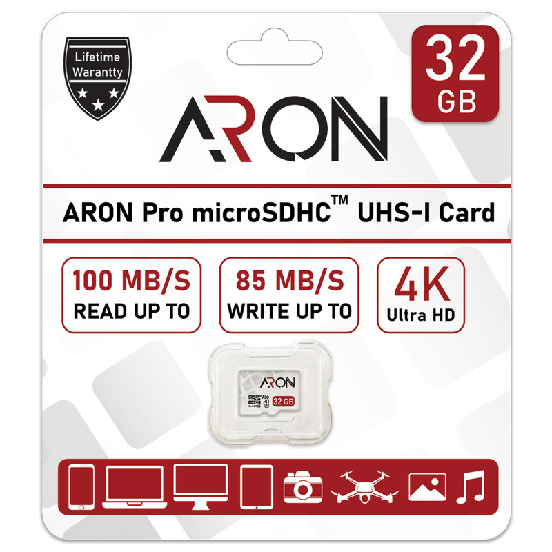 کارت حافظه microSDHC آرون مدل Pro کلاس 10 استاندارد UHS-I سرعت 100MBps ظرفیت 32 گیگابایت
