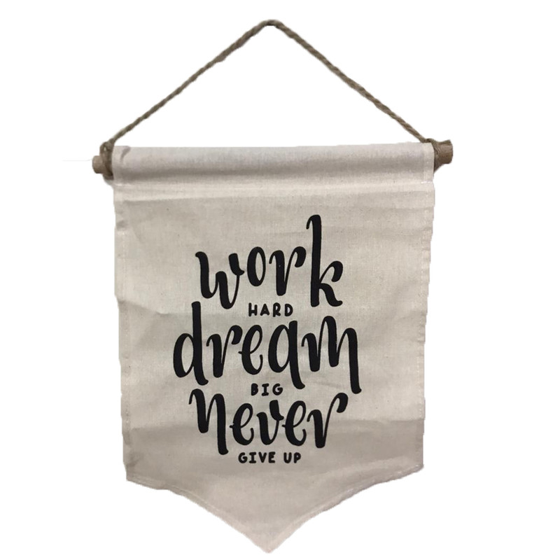 دستمال آشپزخانه مدل تکست طرح work hard dream کد 54