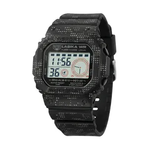 ساعت مچی دیجیتال لاسیکا مدل اسپرت تک زمانه کرنوگراف بند پیو کد L6