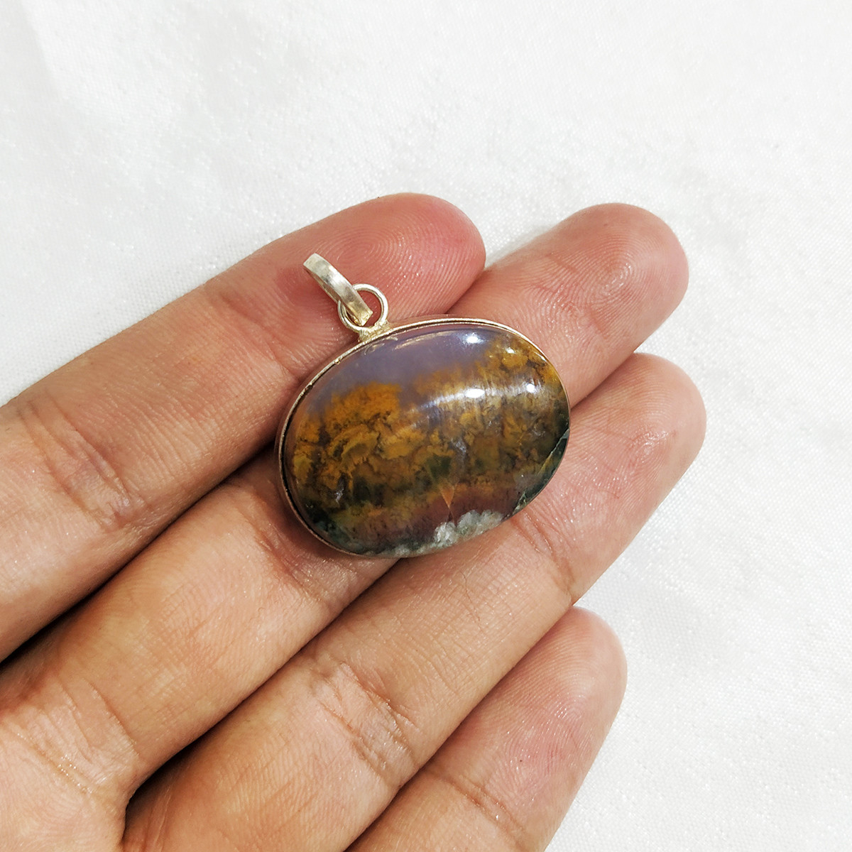 آویز گردنبند نقره زنانه سلین کالا مدل عقیق کد ce-As7