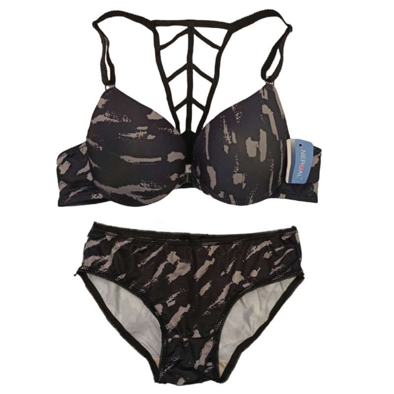 ست شورت و سوتین زنانه مدل اسفنجی جلوبازشو کد 156