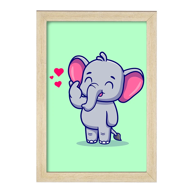 تابلو خندالو مدل  حیوانات بامزه فیل کد 25427