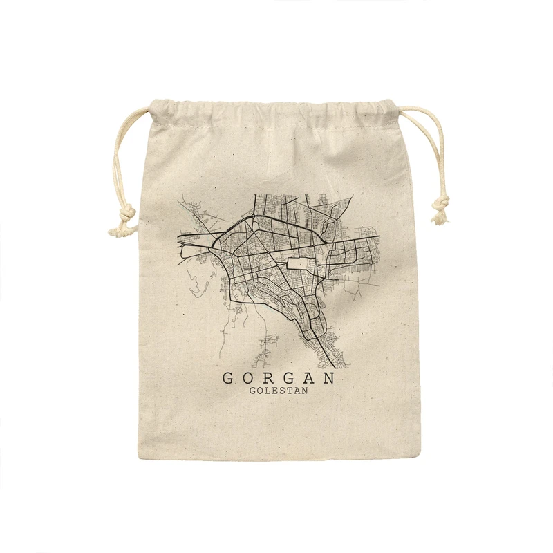 نظم دهنده ترمه طراحان ایده مدل نقشه شهر گرگان کد map0523 - L سایز 40x28 سانتی متر