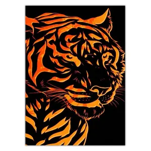 Wensoni Tiger Art Chassis Size 50 x 70 Cm