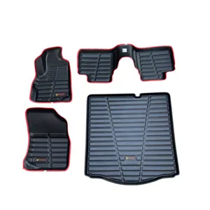 کفپوش سه بعدی خودرو لاستیک  گیلان مدل MC820 دور دوخت چرم مناسب برای تارا به همراه کفپوش صندوق