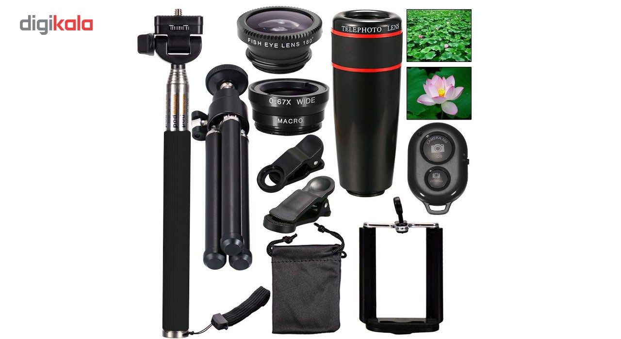 پک لنزهای کلیپسی،سه پایه دوربین و شاتر بلوتوث آس اسپشیال مدل T10 main 1 8