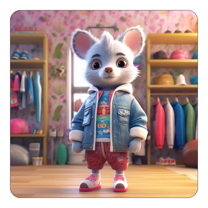 مگنت کاکتی طرح حیوانات کارتونی مدل mp27151