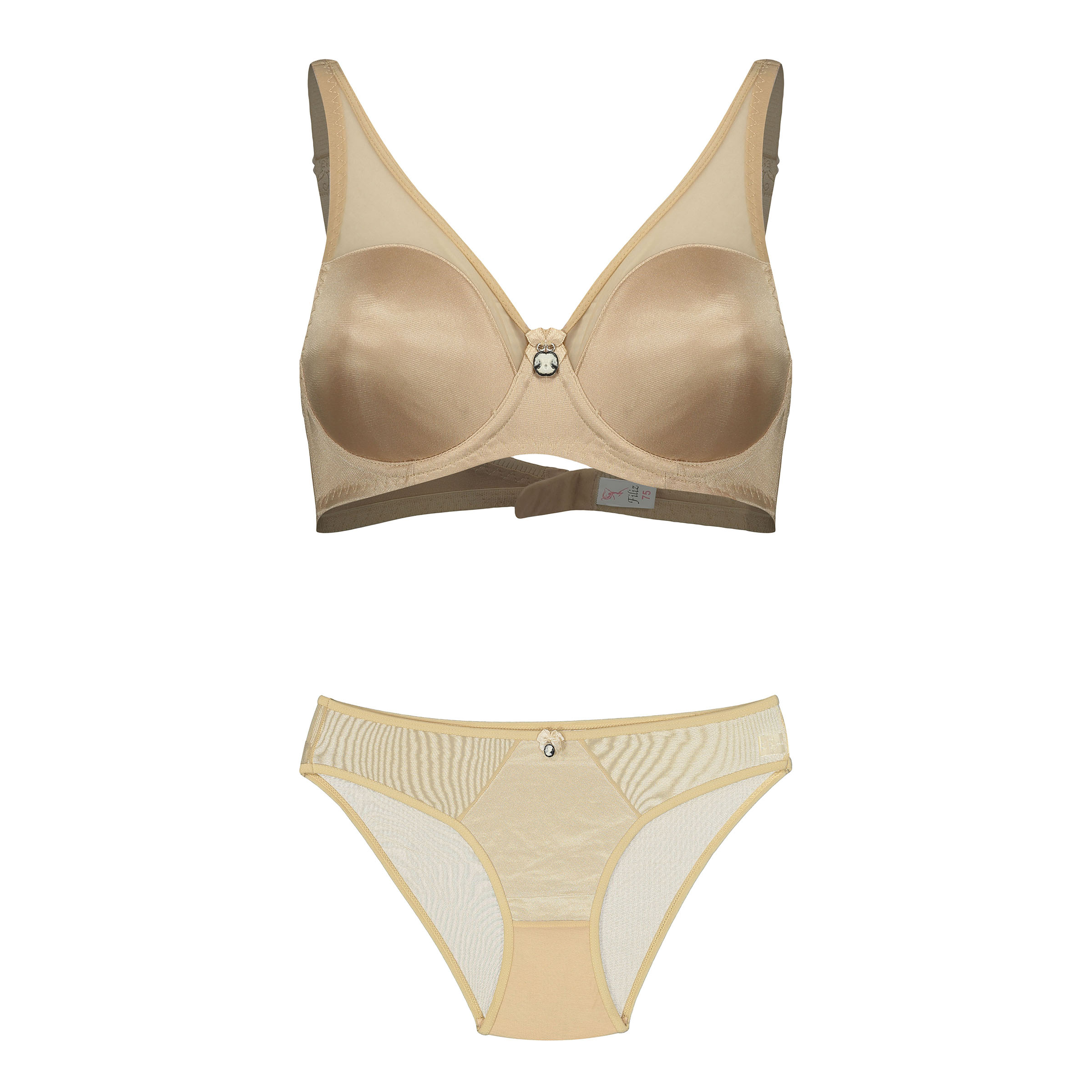 ست شورت و سوتین زنانه فیلیز کد651 رنگ کرم