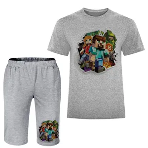 ست تی شرت و شلوارک مردانه مدل ماینکرفت A221 