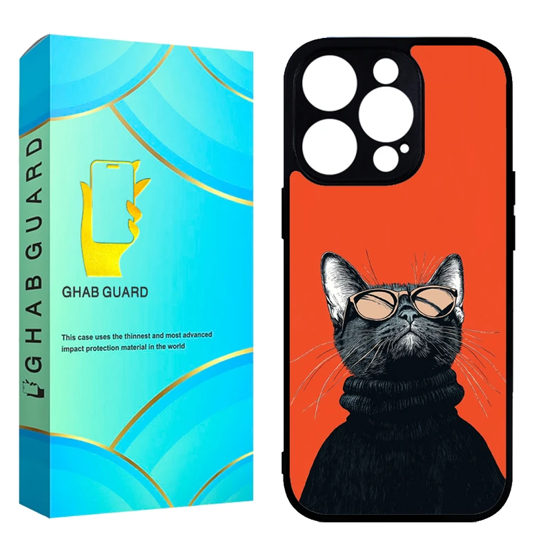 کاور قاب گارد طرح گربه مدل GCHP15P مناسب برای گوشی موبایل اپل iPhone 15 Pro
