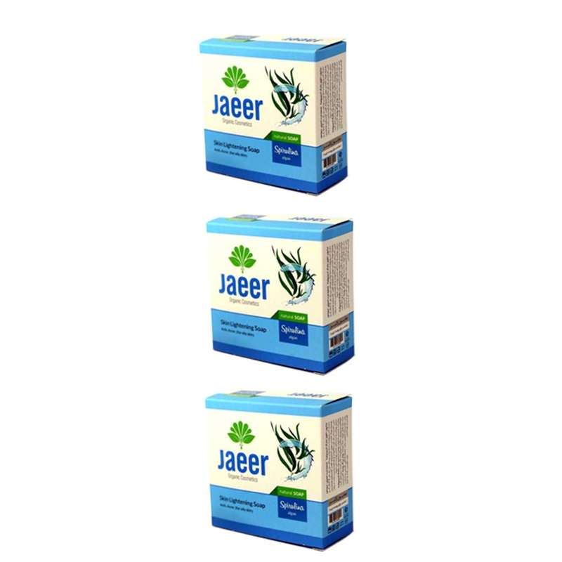 صابون ضدجوش و روشن کننده ژائیر مدل جلبک اسپیرولینا وزن 90 گرم بسته 3 عددی