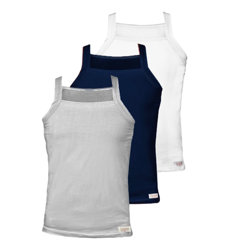 زیرپوش خشتی مردانه پنبینه مدل نخ پنبه خالص صادراتی مجموعه 3 عددی