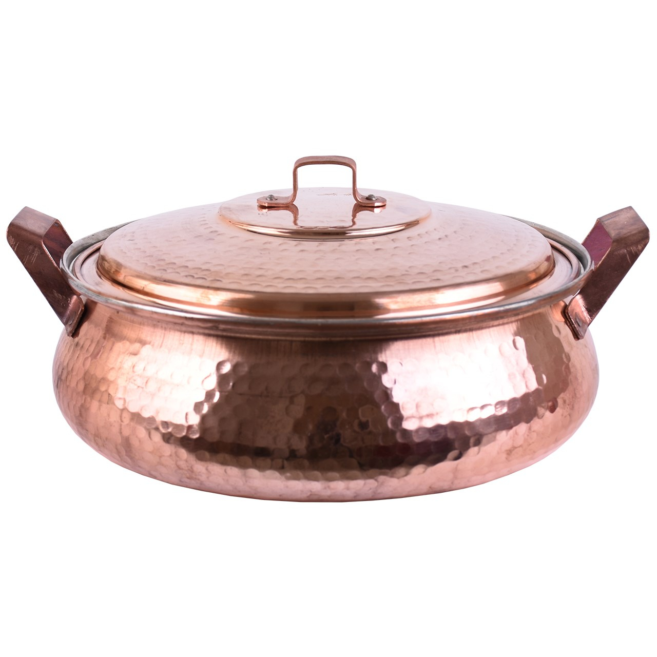 ماهیتابه شکمی مسی سنونی سایز 4 مدل 04-05 قطر 27 سانتیمتر