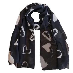 شال زنانه مینایی طرح قلب کد SH218