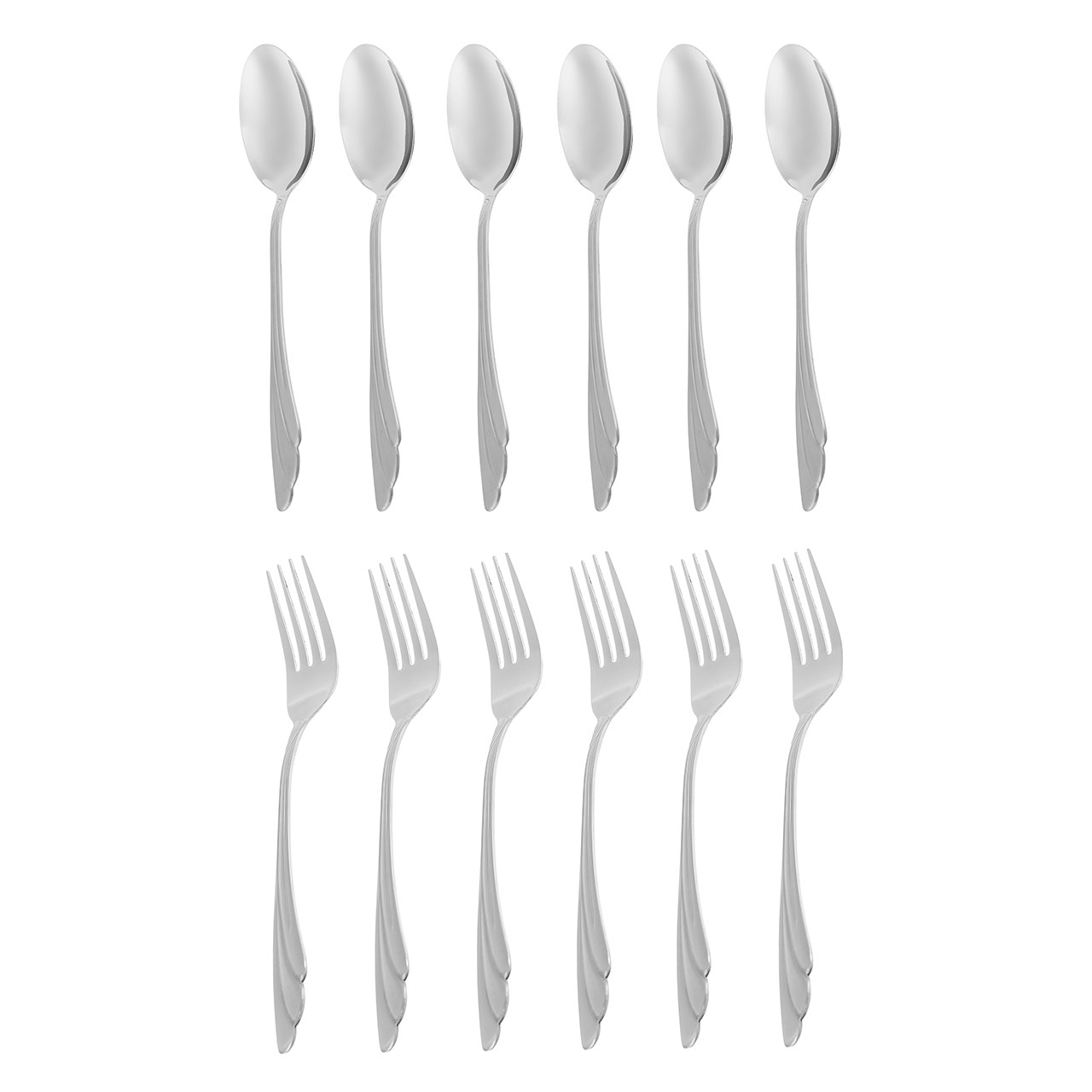 ست قاشق و چنگال 12 پارچه پیکوک کد 6-5709