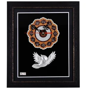 ساعت نقره گالری گنجینه طرح ائمه اطهار و پرنده مدل 01-34