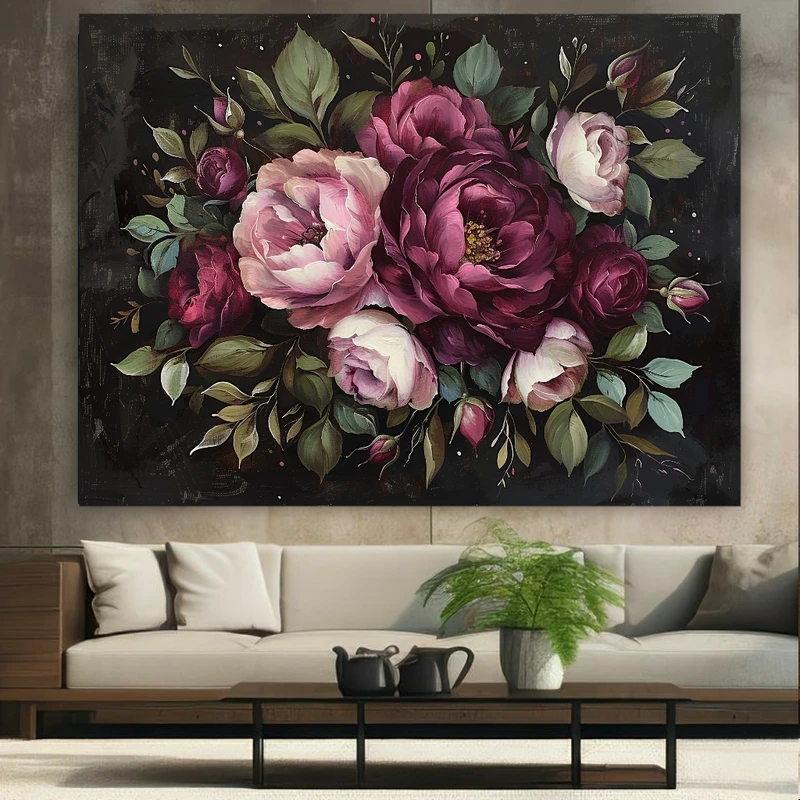 پوستر پارچه ای طرح مخمل دسته گل مدل طراوت کد FP105785