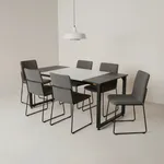 میز ناهارخوری شش نفره دیزم مدل مونتاژی LNC_asm_150×80_Tri_BAW