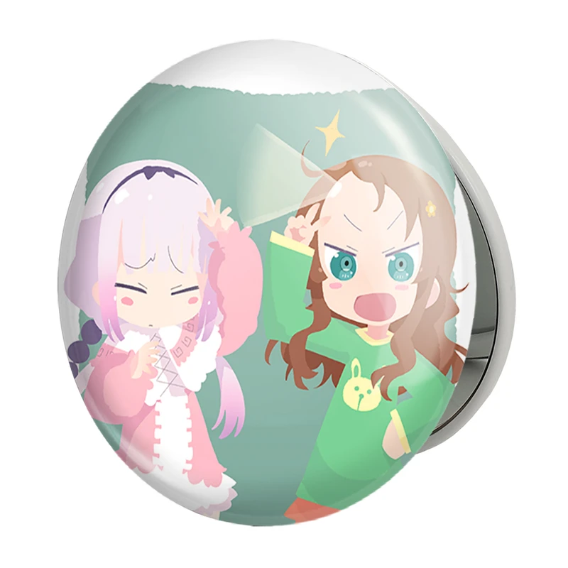 آینه جیبی خندالو طرح سایکاوا و کانا انیمه اژدهای خدمتکار کوبایاشی مدل تاشو کد 36308